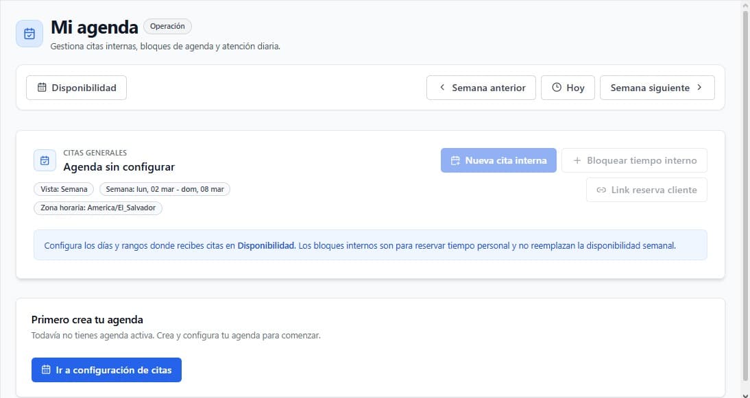 Agenda Facilito ERP
