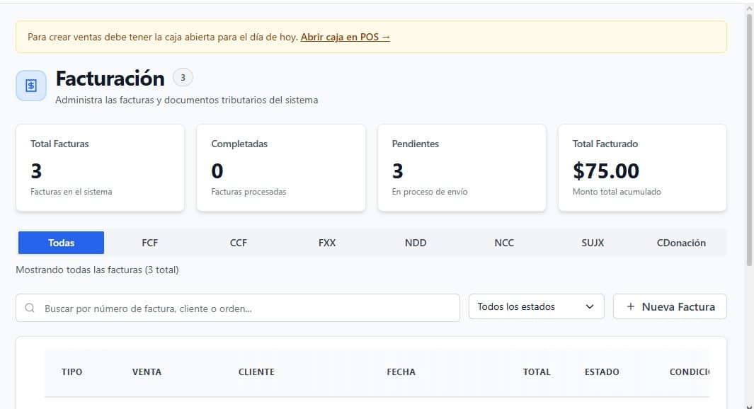 Módulo de facturación Facilito ERP