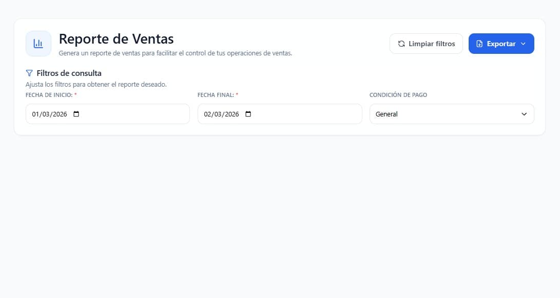 Reportes Facilito ERP